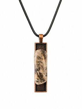 Handmade Gemstone Jewelry Smoky Quartz Necklace Leather Cord | Natural Smoky Qua